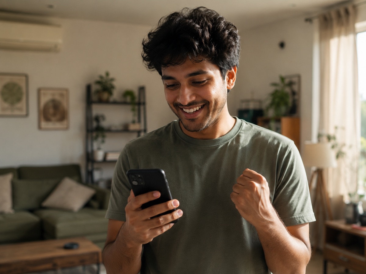 Creator celebrating a payment notification