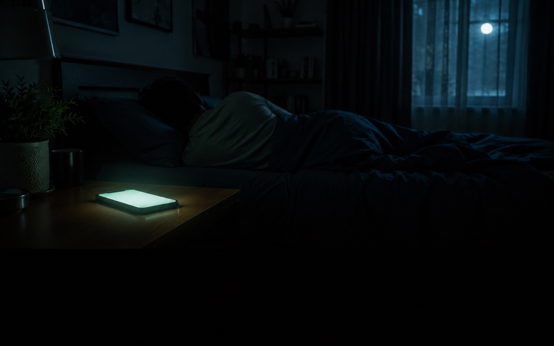 Creator asleep at night while their phone lights up with a brand deal notification